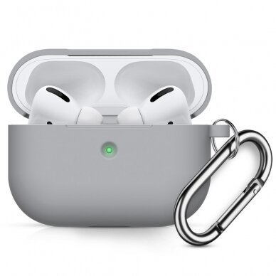 Silikoninis dėklas Airpods PRO pilkas