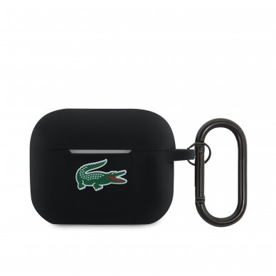 Silikoninis LACOSTE LCAP2SLOK juodas Airpods PRO 2 dėklas