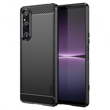 Sony Xperia 1 V juoda Tracy LYGCARBON nugarėlė