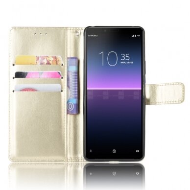 Sony Xperia 10 II aukso spalvos Tracy K.FLEXI dėklas 6