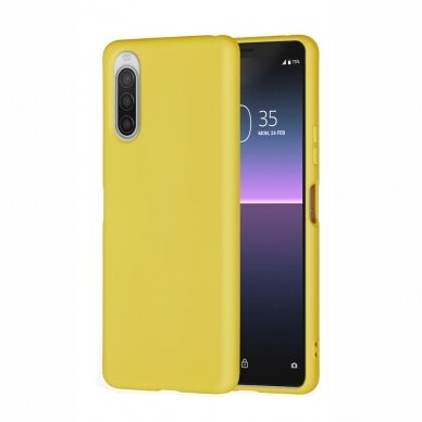 Sony Xperia 10 II geltona SILICONE nugarėlė