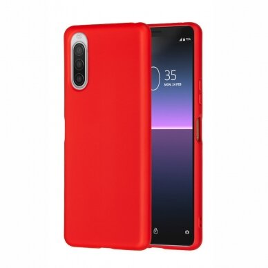 Sony Xperia 10 II raudona SILICONE nugarėlė