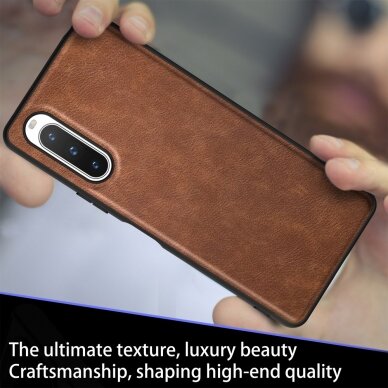 Sony Xperia 10 V ruda Leather Vintage nugarėlė 5