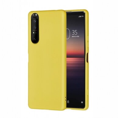 Sony Xperia 5 II geltona tracy silicone nugarėlė