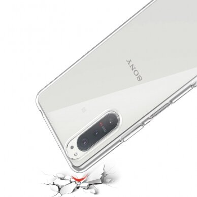 Sony Xperia 5 II skaidri TRACY ULTRA SLIM 0,5mm nugarėlė 3