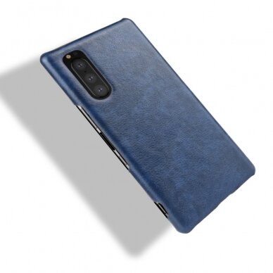 Sony Xperia 5 mėlyna Tracy nugarėlė LEATHER2 3