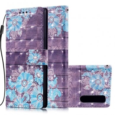 Sony Xperia 5 tracy fashion 3D dėklas Blue Flower 2