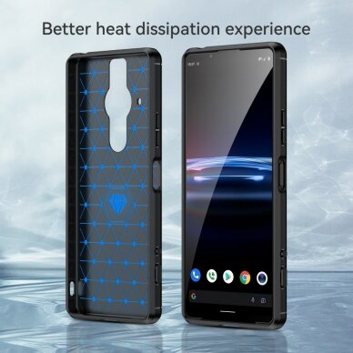 Sony Xperia Pro-I juoda Tracy LYGCARBON nugarėlė 3