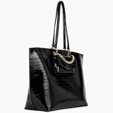 Tulip Chain Tote iDeal Of Sweden Bag Neo Noir Croco 1