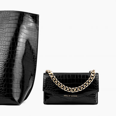 Tulip Chain Tote iDeal Of Sweden Bag Neo Noir Croco 2