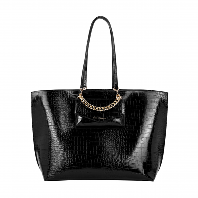 Tulip Chain Tote iDeal Of Sweden Bag Neo Noir Croco