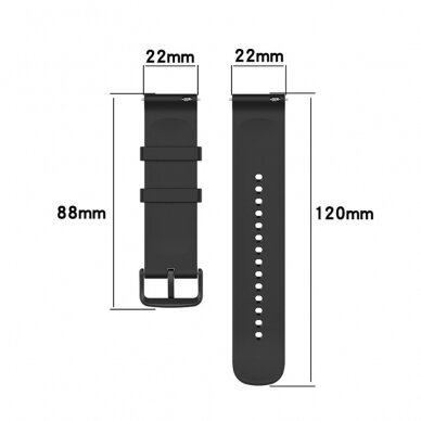 Universali silikoninė apyrankė mėlyna 22mm 1