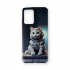 XIAOMI POCO M4 5G/ REDMI 10 5G clear nugarėlė Astronaut Cat Design00317