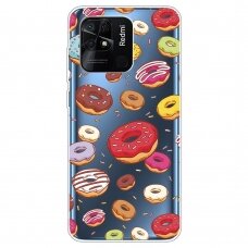 XIAOMI REDMI 10C/POCO C40 Tracy clear nugarėlė Donuts