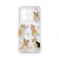 Xiaomi Redmi Note 13 5G clear nugarėlė Corgi Design00303