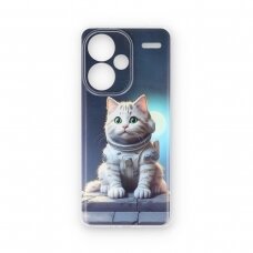 Xiaomi Redmi Note 13 PRO+ 5G clear nugarėlė Astronaut Cat Design00317