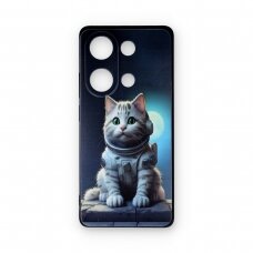 Xiaomi Redmi Note 13 PRO / Poco M6 PRO black nugarėlė Astronaut Cat Design00317