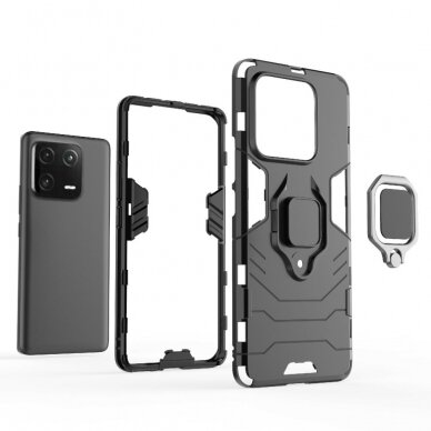 XIAOMI 13 PRO juoda RING ARMOR nugarėlė 4