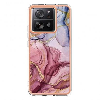 XIAOMI 13T / 13T PRO Tracy nugarėlė MILKY WAY MARBLE Rose Gold 1