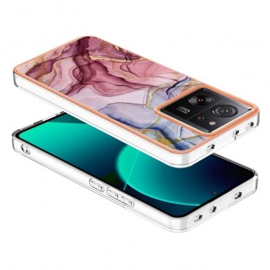 XIAOMI 13T / 13T PRO Tracy nugarėlė MILKY WAY MARBLE Rose Gold 2