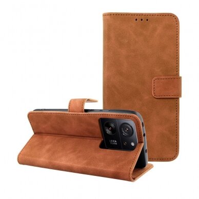 XIAOMI 13T/13T PRO brown VELVET dėklas