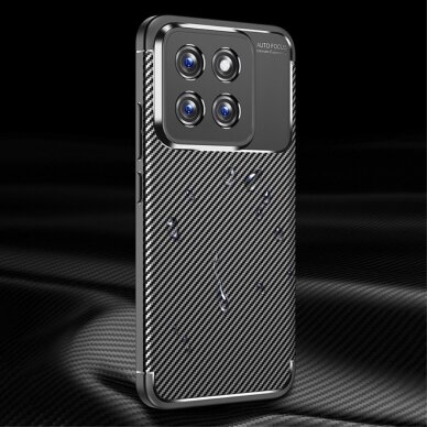 XIAOMI 14 juoda Carbon Fiber nugarėlė 6