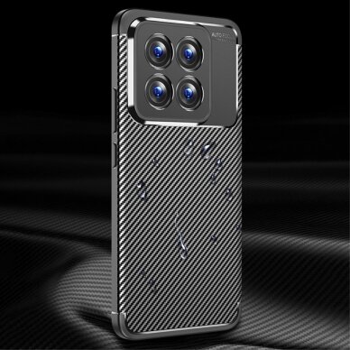 XIAOMI 14 PRO juoda Carbon Fiber nugarėlė 5