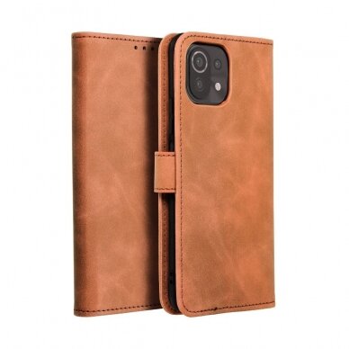 XIAOMI MI 11 LITE/5G NE brown VELVET dėklas 3