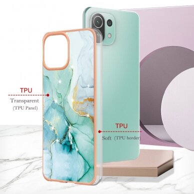 XIAOMI MI 11 LITE/5G NE Tracy nugarėlė MILKY WAY MARBLE Green 5