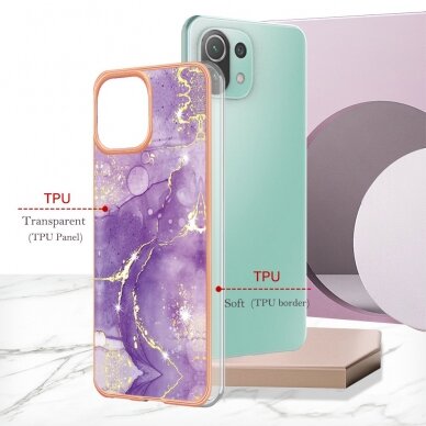 XIAOMI MI 11 LITE/5G NE Tracy nugarėlė MILKY WAY MARBLE Purple 5