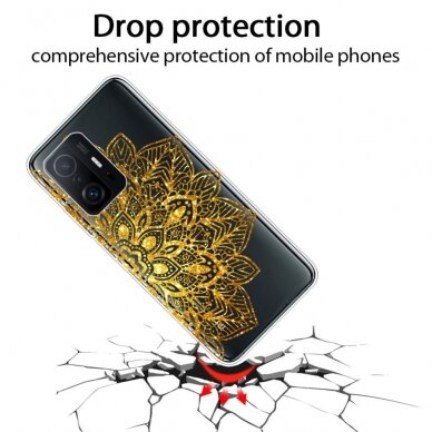 XIAOMI MI 11T/MI 11T PRO Tracy clear nugarėlė Gold Mandala 1