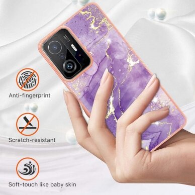 XIAOMI MI 11T/MI 11T PRO Tracy nugarėlė MILKY WAY MARBLE Purple 1