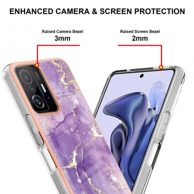 XIAOMI MI 11T/MI 11T PRO Tracy nugarėlė MILKY WAY MARBLE Purple 3