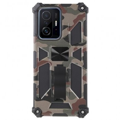 XIAOMI MI 11T/MI 11T PRO green camouflage ARMOR METAL nugarėlė