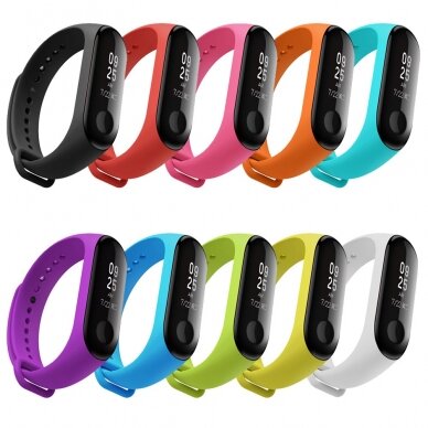 Xiaomi Mi Smart Band 4/ Mi Band 3 juoda apyrankė Flexible Silicone 1