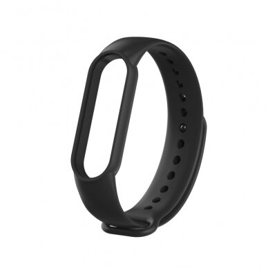 Xiaomi Mi Smart Band 5 / 6 / 7 black apyrankė Flexible Silicone