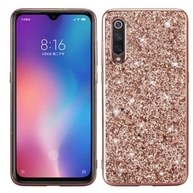 XIAOMI MI9 aukso spalvos tracy GLITTERY nugarėlė