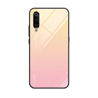 XIAOMI Mi9 rausva tracy GLASS nugarėlė