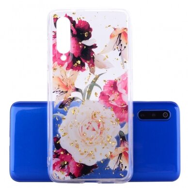 XIAOMI Mi9 Tracy clear glitter nugarėlė Pretty Flowers 1