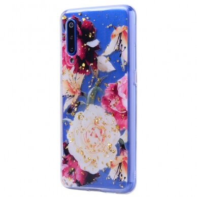 XIAOMI Mi9 Tracy clear glitter nugarėlė Pretty Flowers 3