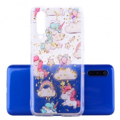 XIAOMI Mi9 Tracy clear glitter nugarėlė Unicorns 1