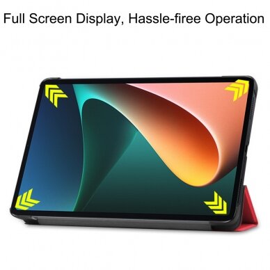 Xiaomi Pad 5/ Pad 5 PRO 11" raudonas TRIFOLD dėklas 3