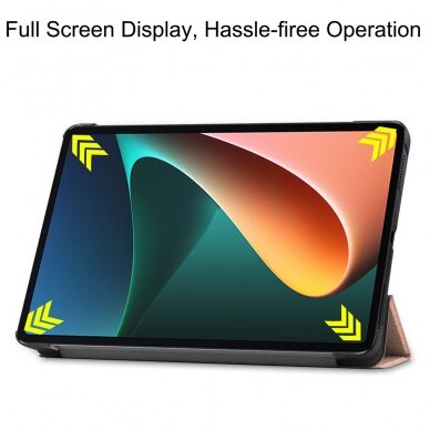 Xiaomi Pad 5/ Pad 5 PRO 11" rausvas TRIFOLD dėklas 3