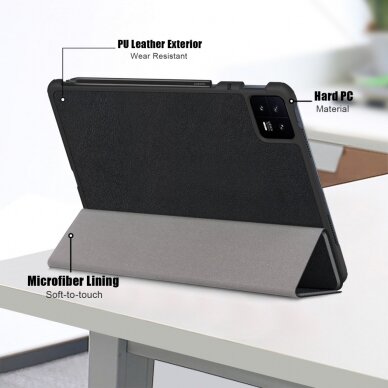 Xiaomi Pad 6 / Pad 6 PRO 11" black TRIFOLD dėklas 7