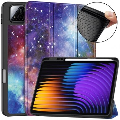 Xiaomi Pad 7 / 7 PRO black S PEN TRIFOLD dėklas Galaxy 1