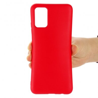 Xiaomi POCO F3 raudona SILICONE LITE nugarėlė 4