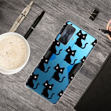 Xiaomi POCO F4 GT Tracy clear nugarėlė Black Cats 1