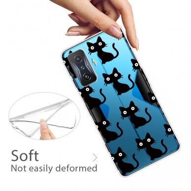 Xiaomi POCO F4 GT Tracy clear nugarėlė Black Cats 3