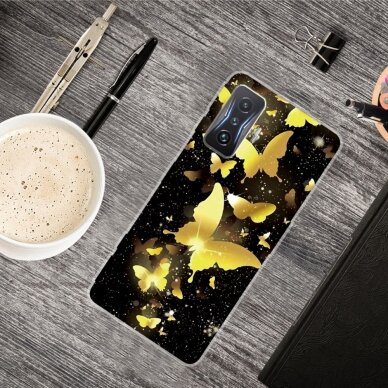 Xiaomi POCO F4 GT Tracy nugarėlė Golden Butterflies 3