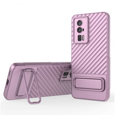 Xiaomi Poco F5 Pro 5G violetinė Tracy Anti-slip Rugged Kickstand nugarėlė 2